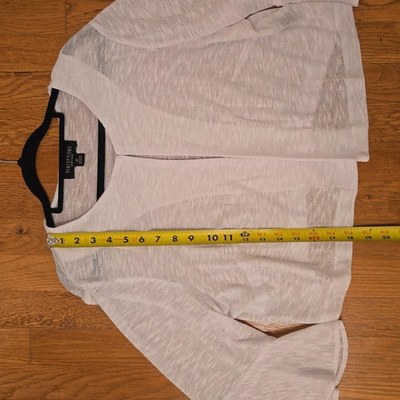 PERCEPTIONS BRAND WOMEN'S WHITE SHORT OPEN CARDIGAN SHRUG SIZE XL - Picture 12 of 16